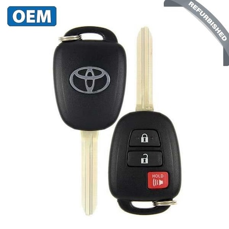 OEM: REF: 2013-2019 Toyota / 3-Button Remote Head / PN: 89070-0R120 / GQ4-52T (H Chip)